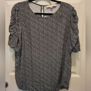 LOFT plus Blouse HEART PRINT ❤️ size 14